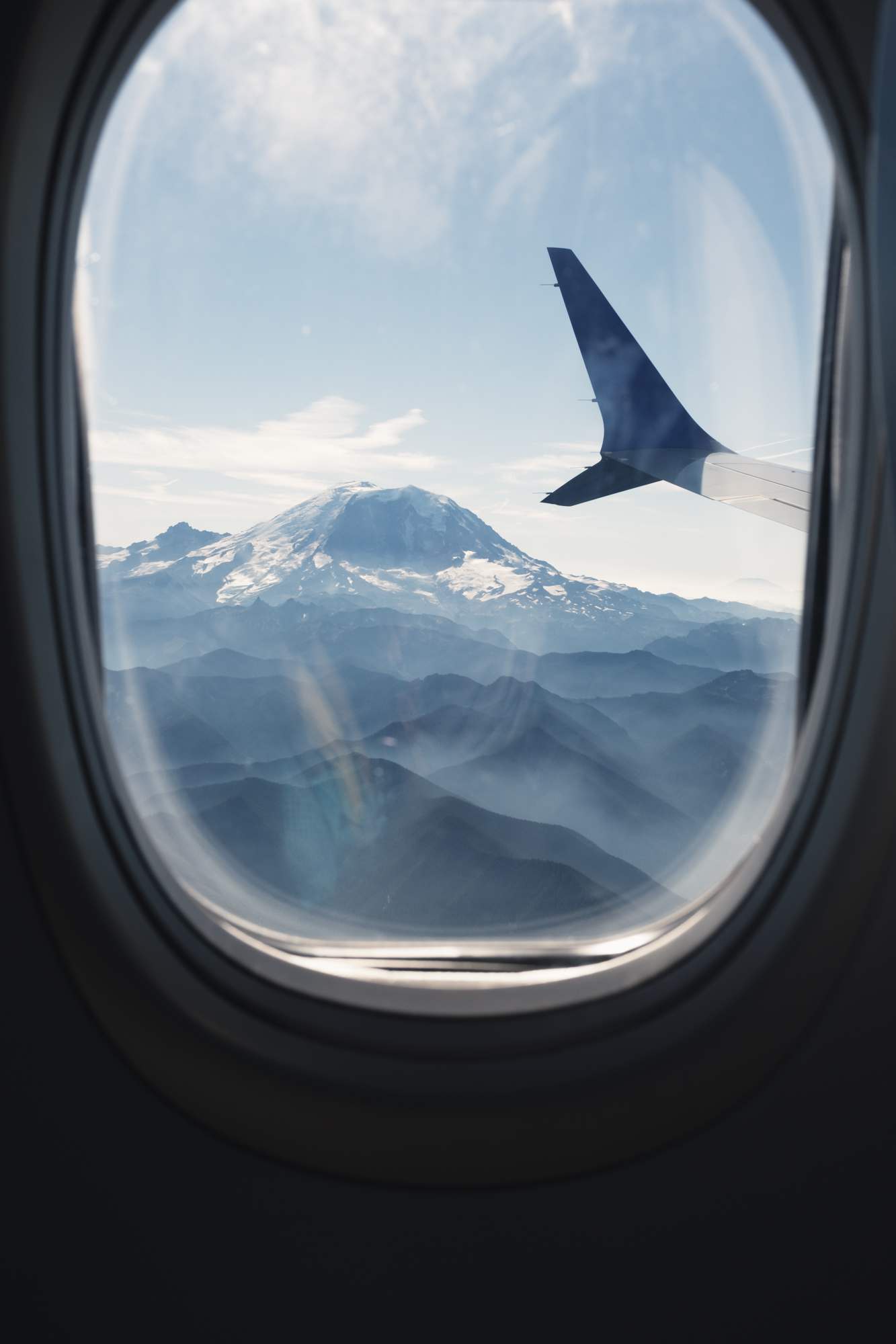 Mount Rainier as Seen Arriving Into Seattle
