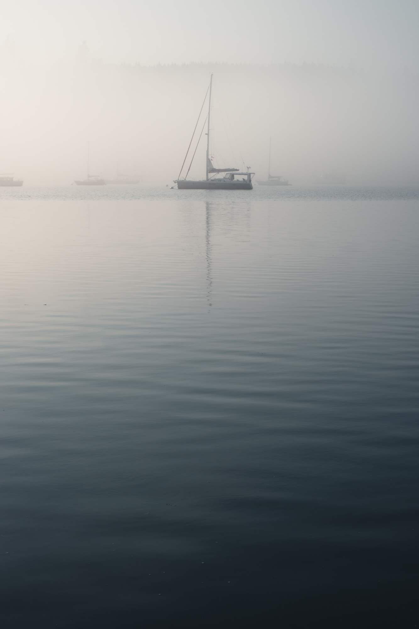 Sailboat Amongst the Fog