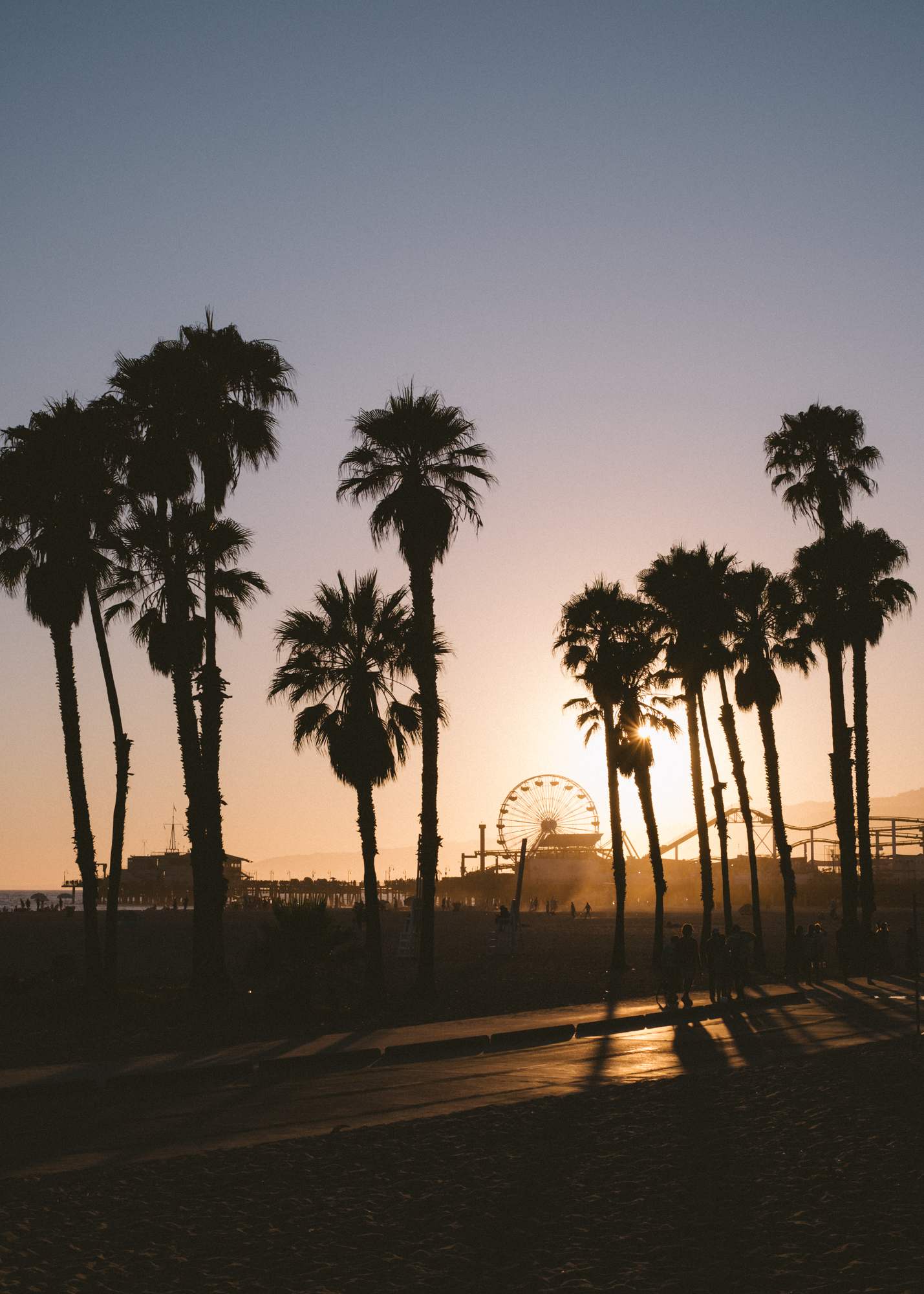 Santa Monica Pier at Sunset