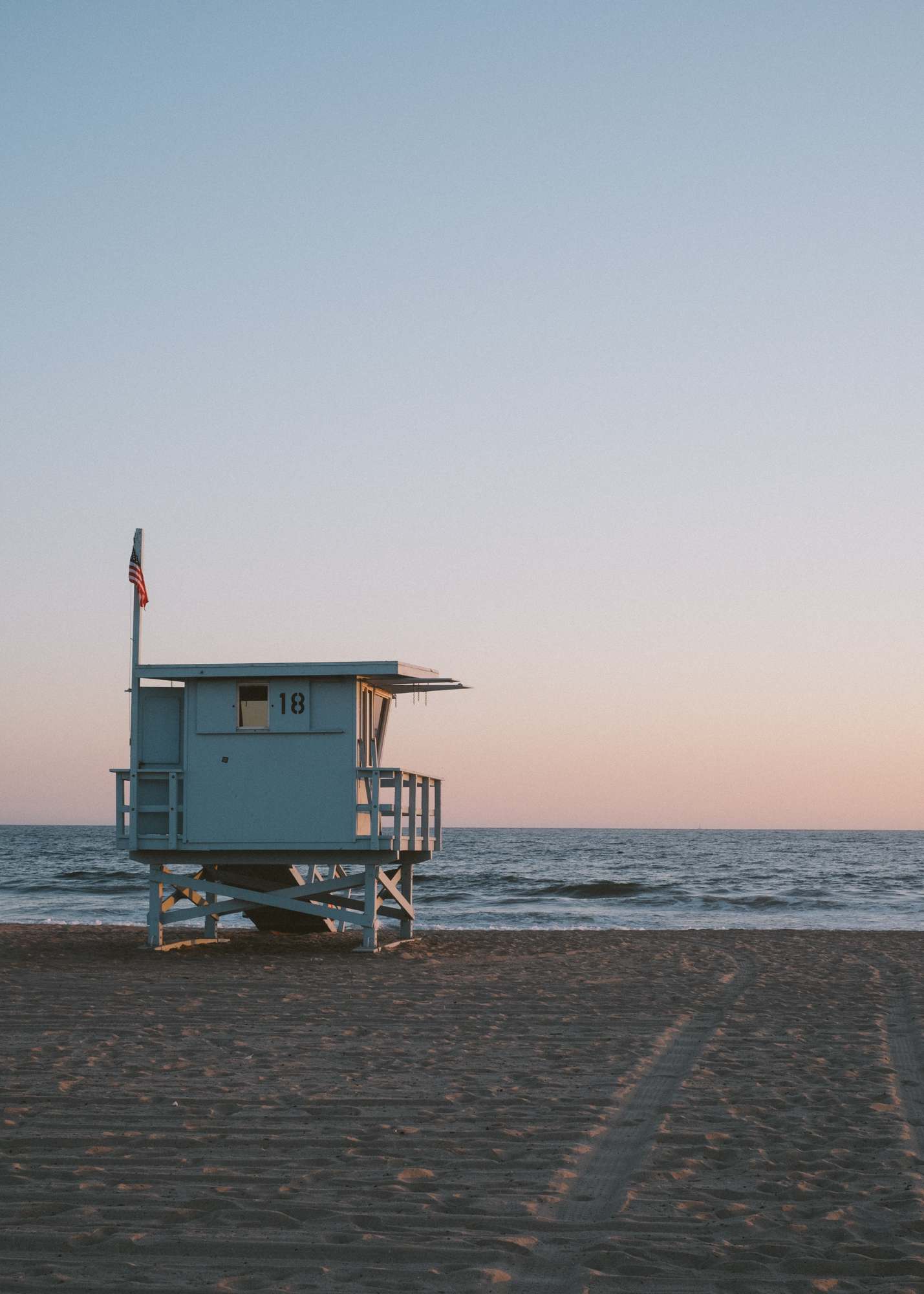 Lifeguard Station 18 at Sunset