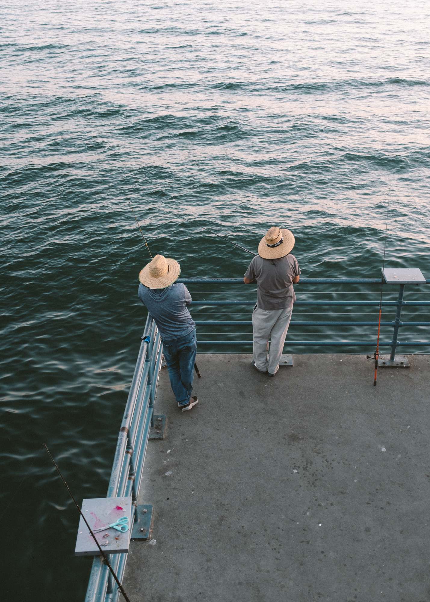 Fishermen at the Santa Monica Pier