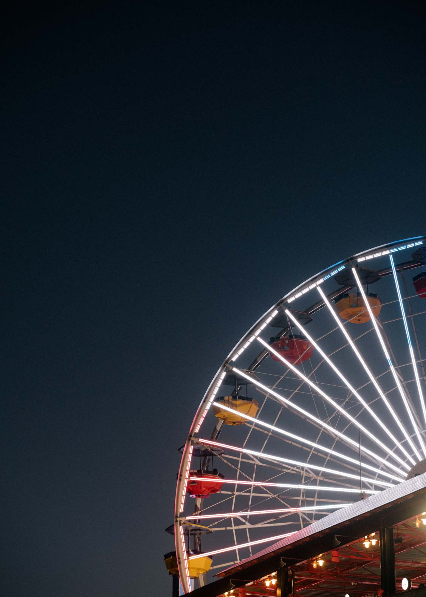 Santa Monica Ferris Wheel at Night