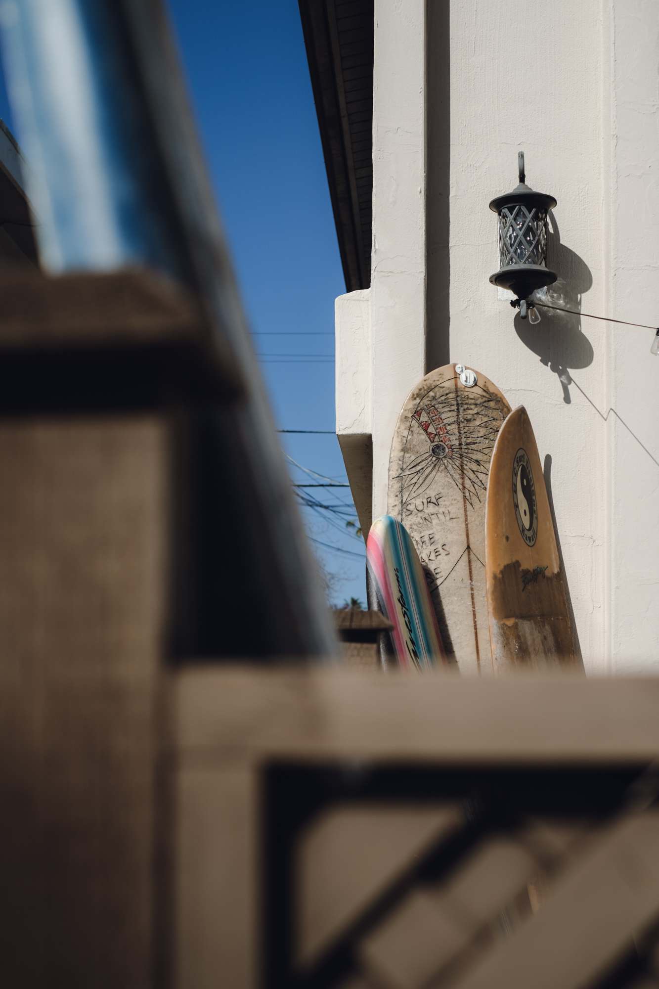 Surf Boards Against a Wall
