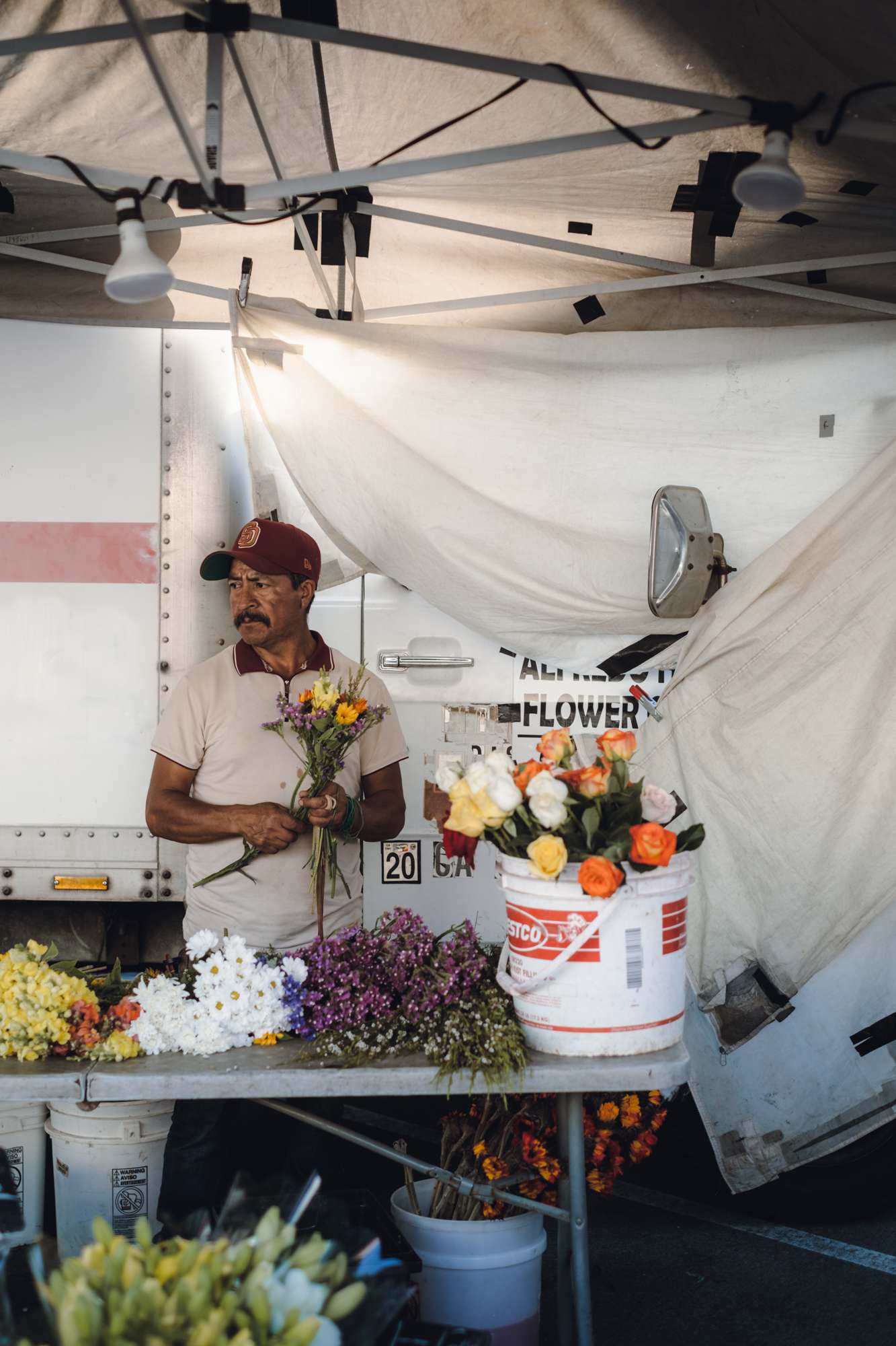Ocean Beach Farmer's Market Flower Vendor