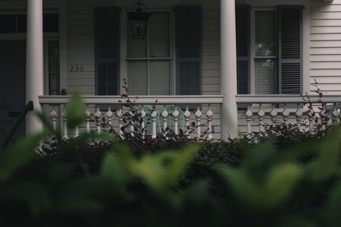 Two Teal Porch Chairs