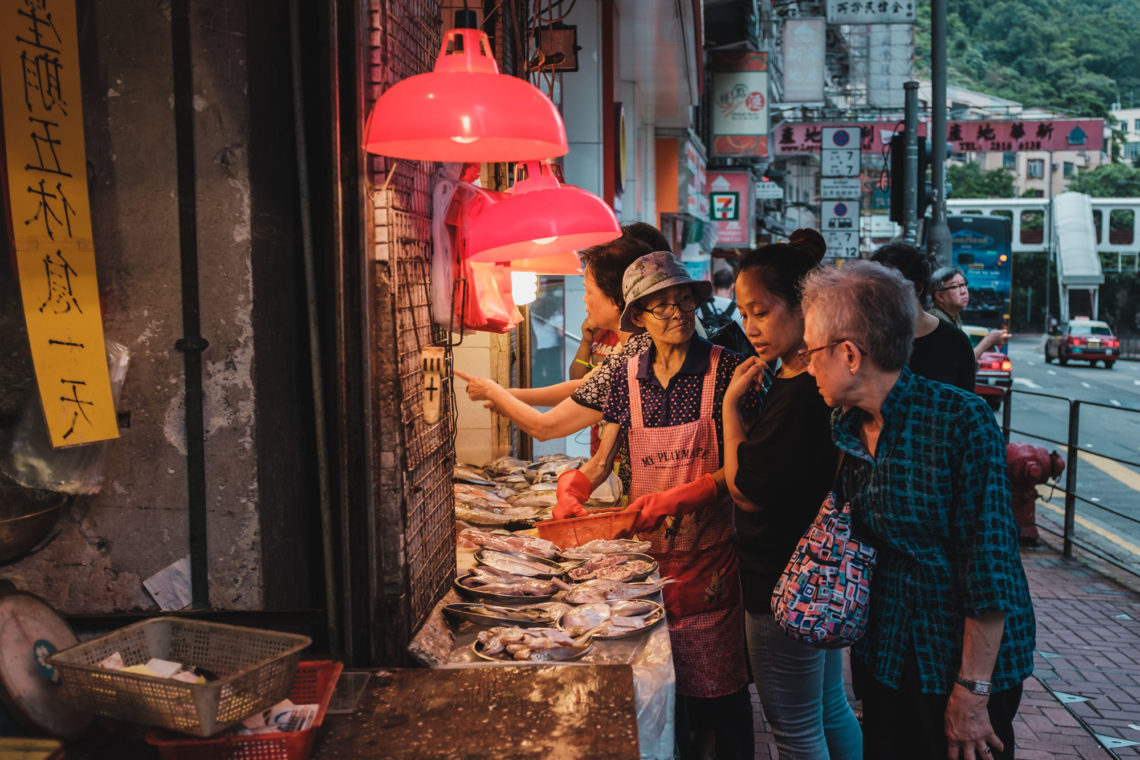 Monster Building Fish Vendor - Hong Kong - Fuji X100F