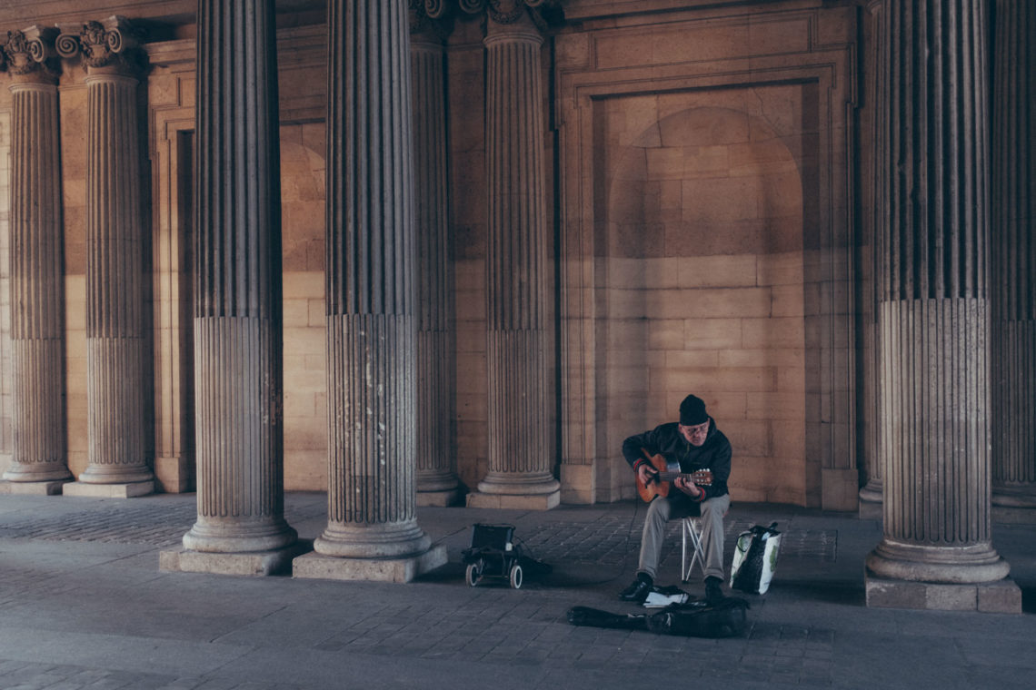 Louvre Guitarist - Paris, France - Fuji X100F