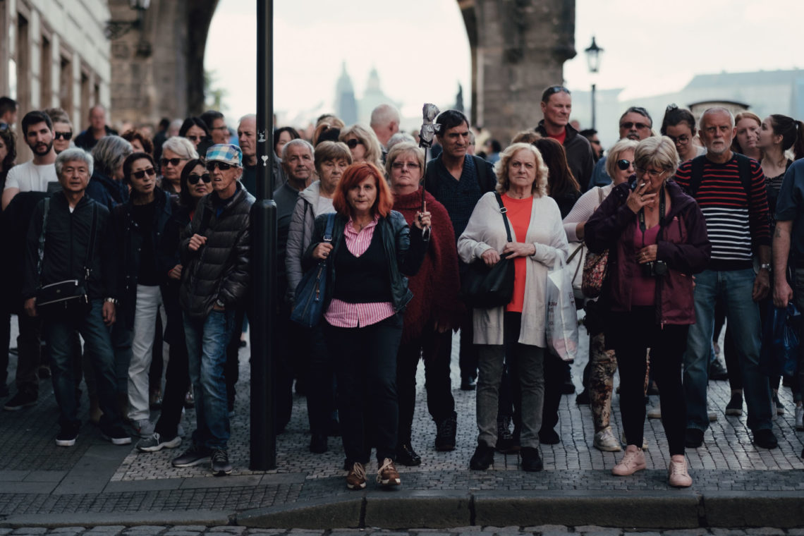 Tour Group Crossing - Prague, Czech Republic - Fuji X-T3