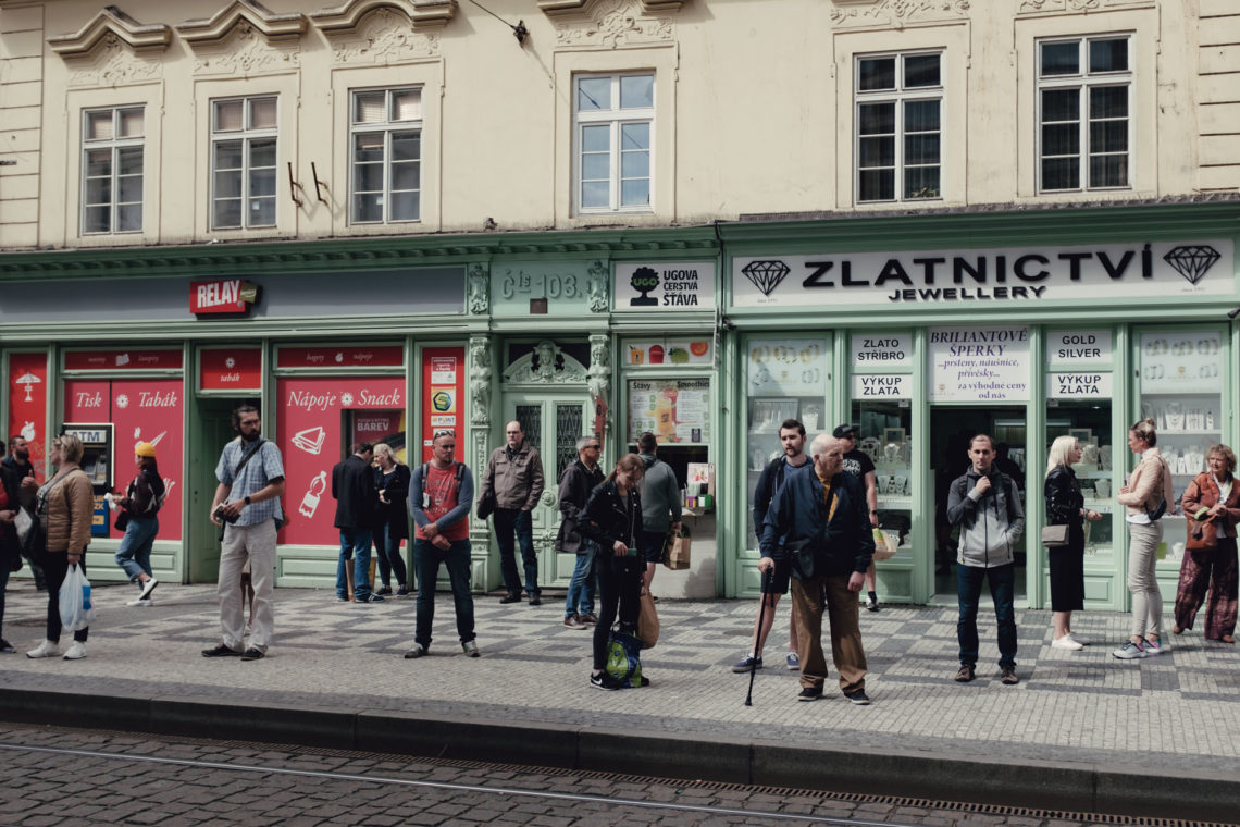 Sidewalk Stop - Prague, Czech Republic - Fuji X100F